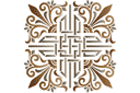 Griekse stijl sjablonen - Grieks medaillon 21