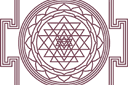 Pochoirs avec motifs indiens - Sri Yantra