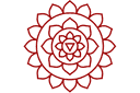 Pochoirs avec motifs indiens - lotus indien