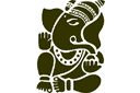 Pochoirs avec motifs indiens - Ganesh 02