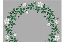 Pochoirs avec jardin et roses sauvages - Cynorrhodon blanc - bague