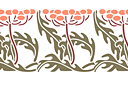 Sjablonen met klassieke randen - Art Nouveau rand 063