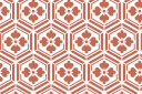Muursjablonen met herhalende patronen - Kikko hanabishi behang