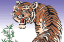 Oosterse stijl stencils - Japanse tijger