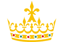 Stencils met verschillende objecten en voorwerpen - Kroon heraldiek