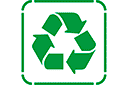 Pochoirs avec différents symboles - Recyclage