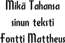 Stencils met uw tekst - Mattheus lettertype