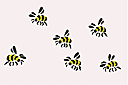 Stencils met insecten en beestjes - Bijen