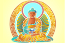 Oosterse stijl stencils - Nepalese Boeddha