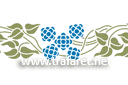 Rand sjablonen met planten - Kleine blauwe bloem