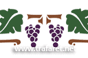 Pochoirs pour bordures avec plantes - Bordure de raisin 01