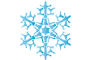Sjablonen met sneeuw en vorst - Sneeuwvlok XVIII