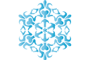 Sjablonen met sneeuw en vorst - Sneeuwvlok XXIII