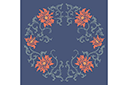 Pochoirs ronds - Médaillon de chrysanthème