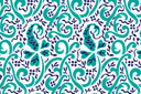 Muursjablonen met herhalende patronen - Perzisch behang 1