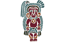 Pochoirs de l'Amérique ancienne - Prêtre Maya