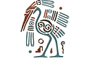 Stencils van het oude Amerika - Inca kraan