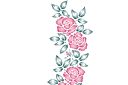 Stencils met tuin- en wilde rozen - Dubbele roos