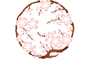 Ronde sjablonen - Sakura medaillon
