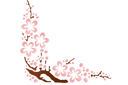 Sjablonen voor hoeken - Sakura hoek