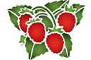 Sjablonen met tuindingen - Aardbeienstruik
