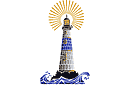 Pochoirs avec vie marine - Phare