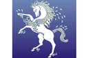 Sjablonen met dieren - Wit paard