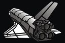 Pochoirs sur l'espace et les étoiles - Navette spatiale