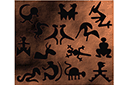 Stencils van het oude Amerika - Kimbaya-symbolen