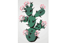 Latijns-Amerikaanse sjablonen - Bloeiende cactus