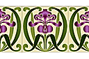 Rand sjablonen met planten - Iris 1