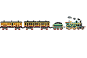 Pochoirs avec voitures, bateaux, avions - Locomotive