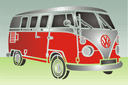 Stencils met auto's, boten, vliegtuigen - Volkswagen T1