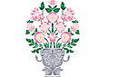 Pochoirs avec jardin et fleurs sauvages - Vase avec des fleurs
