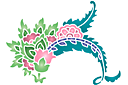 Pochoirs avec motifs indiens - Cachemire fleuri A
