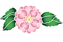 Stencils met tuin- en wilde rozen - Terry rozenbottel 1A