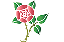 Pochoirs avec jardin et roses sauvages - Branches de roses primitives A