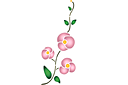 Stencils met tuin- en wilde rozen - Primitieve rozenbottel A