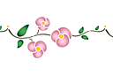 Pochoirs avec jardin et roses sauvages - Rose musquée primitive B
