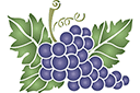 Pochoirs avec des éléments de jardin - Grappe de raisin 4