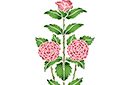 Stencils met tuin- en veldbloemen - Hoge roos