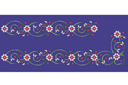 Pochoirs pour bordures avec plantes - Bordure et coin est