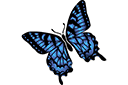 Pochoirs avec papillons et libellules - Grand porte-queue