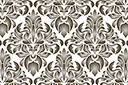 Muursjablonen met herhalende patronen - Behang damascus 1761