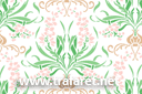 Muursjablonen met herhalende patronen - Zomer witte bloem