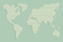 Pochoirs avec différents objets et articles - Carte du monde 02