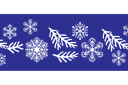 Sjablonen met sneeuw en vorst - Vitrinedecoratie 1