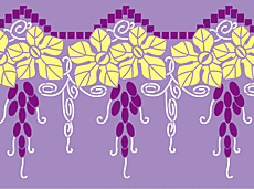 Druivenrand - sjabloon voor decoratie