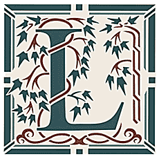 Beginletter L - sjabloon voor decoratie