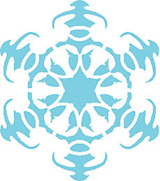 Sneeuwvlok II - sjabloon voor decoratie